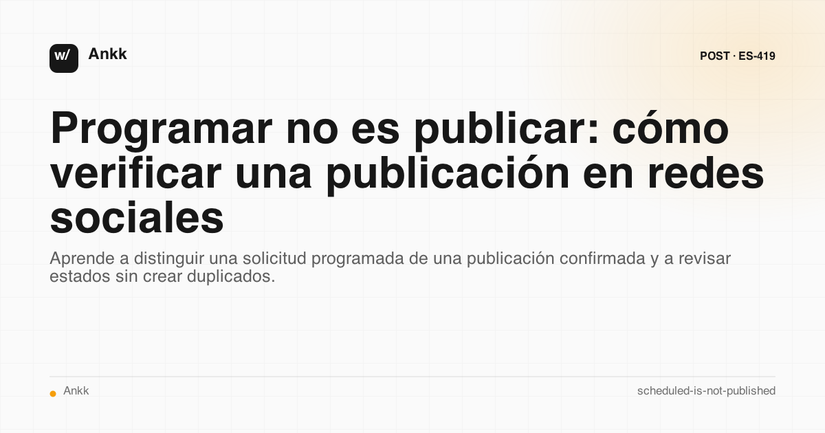 Diagrama del flujo operativo de un borrador de redes sociales a una publicación confirmada